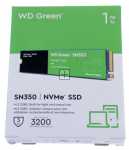 Western Digital Ssd M.2 - Wd Green™ Sn350 Wds100t3g0c 1tb Pcie Nvme Ssd-festplatte