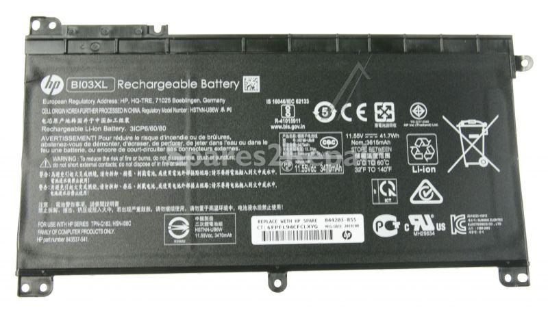 Hewlett Packard Laptop Battery - 844203-850 Battery 3 Cells 41wh 3 615a