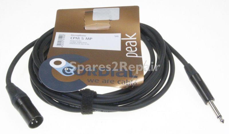 Cordial Neutrik Xlr Plug/plug - Xlr Stecker Ks 6,3mm Mono, Mit Neutrik Stecker, 5m - CPM 5 MP