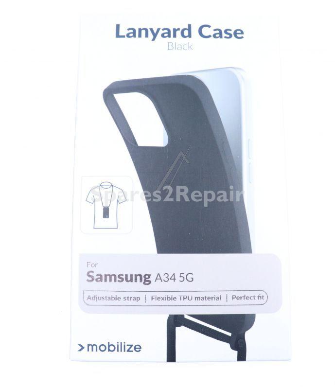 Mobilize Leather Bag Gsm - 28583 Mobilize Lanyard Gelly Shoulder Case For Samsung Galaxy A34 5g Black
