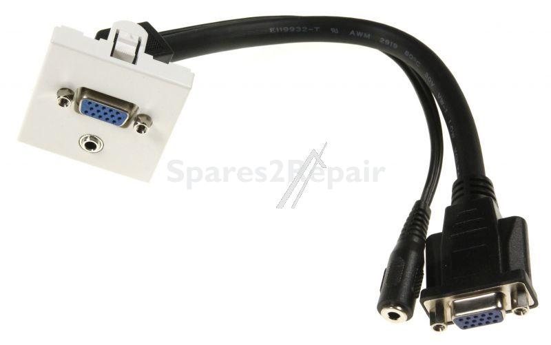 Hdd-connector - Plastron 45x45 Vga+j.3,5 St + Cable