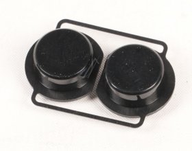 Timer Button - C00376544 481010591455 Button Double Ig Black 2 Midi [Whirlpool Indesit]