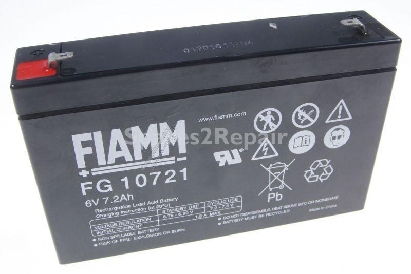 Fiamm 6,0v Lead Batteries - Fg10721 6 0v-7 2ah Plumb Battery 151x94x34mm Fiamm