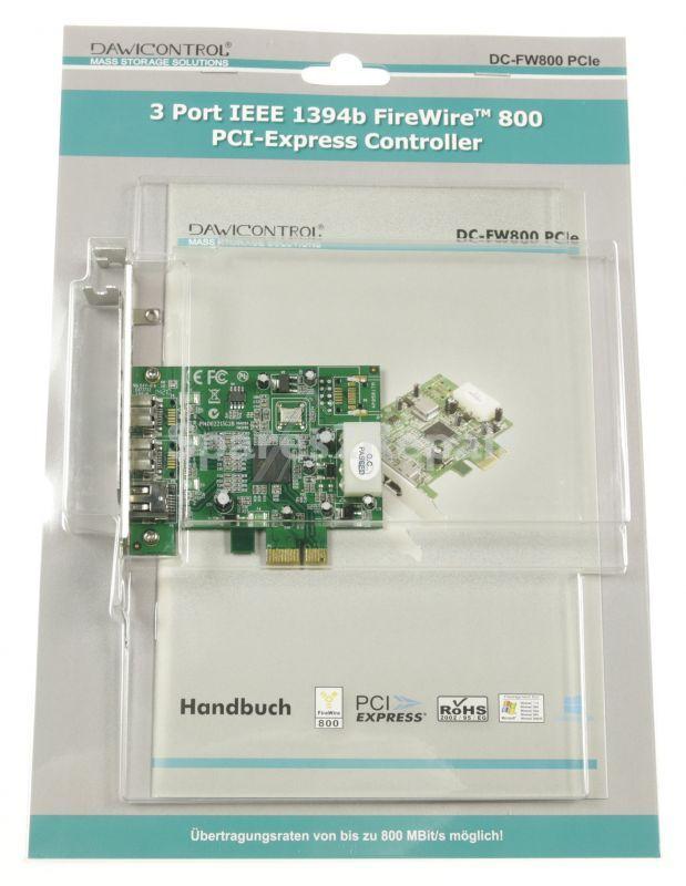Dawicontrol Firewire Controller - Dc-fw800 E Dawicontrol Dc-fw800 Pcie 3-port Firewire