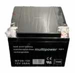 Multipower 13,0v Lead Batteries From 10ah - Mp26-12i 12v-26ah Lead Battery Vds