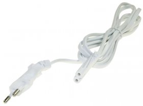 Compatible Eurocable With Double Sockets - Euro Lead White 2m