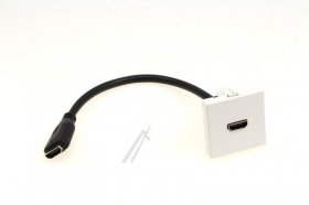 Hdmi Mounting Frame - Wall Plate Adapter 45 X 45 Hdmi + Cable