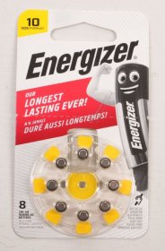 Energizer 1.40v Button Cell Battery - E301431703 HÖrgeratebatterie Zinc-air Enr Ez Turn & Lock (10) 8 Stuck