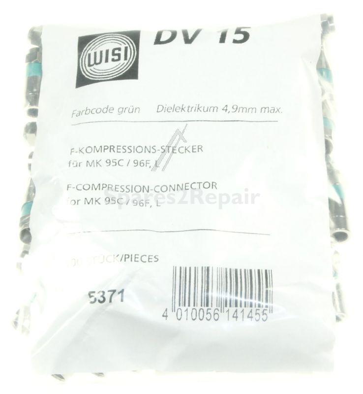 Wisi Compression F-plug - Dv 15 F-compress-stecker, 100 StÜck, FÜr Mk 91 - Mk 96 F-l