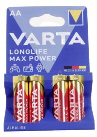 Varta Aa - Battery - Lr6 4706101404 Varta Aa Alkaline Longlife Max Power 4 Pack