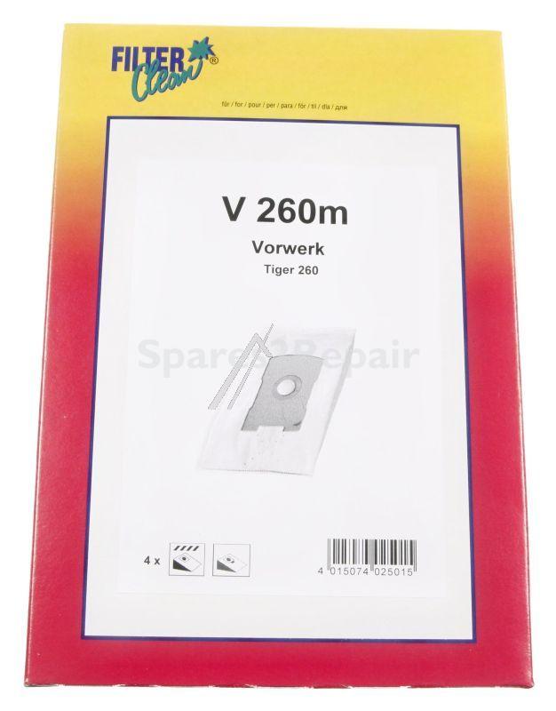 Filterclean Vacuum Cleaner Bags - V260m Dust Bags X4