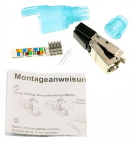 Infralan Rj45-plug - Field Assembly Connector Plug, Straight Cat6a