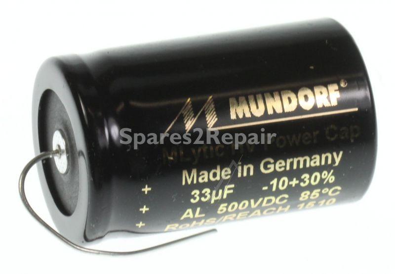 Mundorf Axial Electrolytic 85 Degrees - 33uf-500v Audio High-volt.-elcap Axial 85° 25x38mm