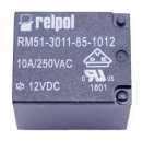 Relpol Pcb Relay To 12v - 12vdc 10a-250vac Relay, 1 Changeover