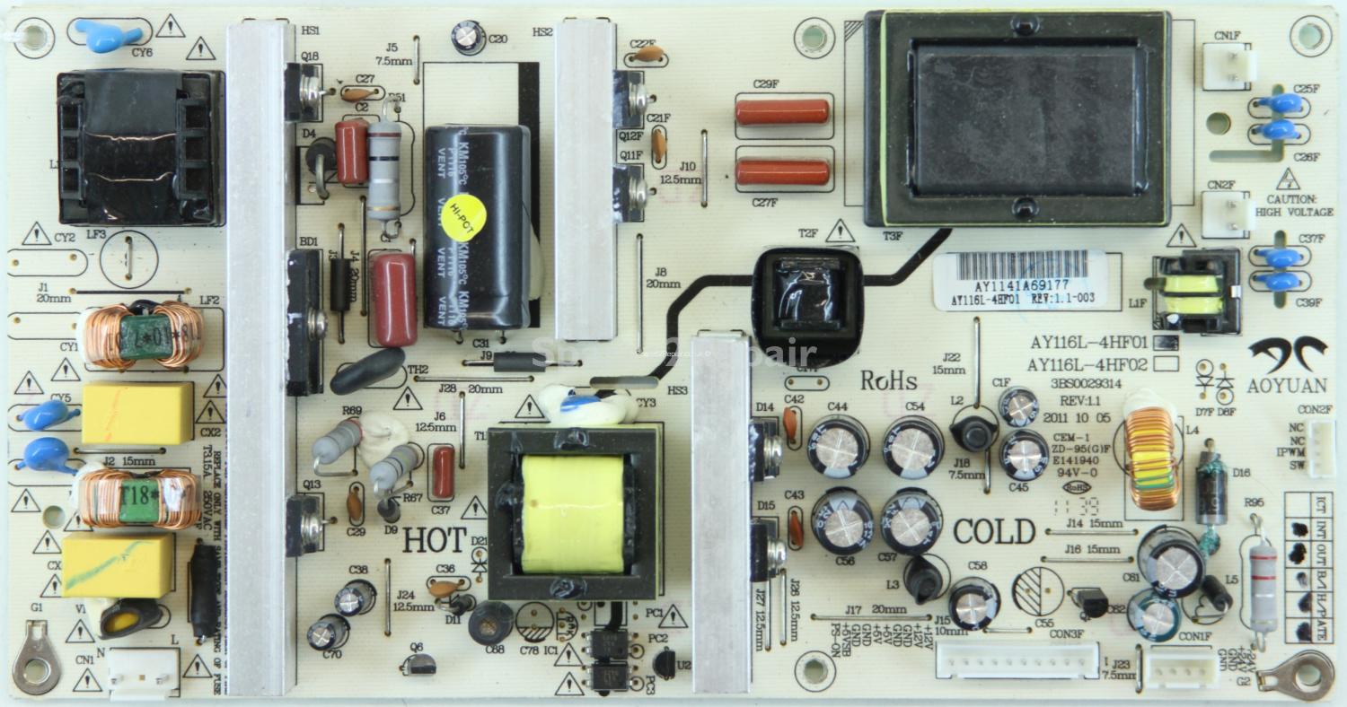 Bush BLCD37HDA8 - PSU - AY116L-4HF01 - REV:1.1-003 - 3BS0029314