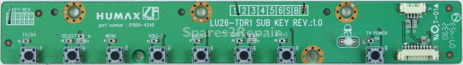Humax LU26-TD1 - Buttons - 01004-4240 A1 - LU26-TDR1 SUB KEY REV.:1.0