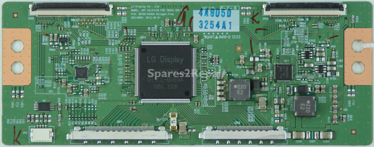 Panasonic TX-L47ET61B - T-Con - 6871L-3254A - 6870C-0450A - ART 42/47/55 FHD TM240 VER 0.1