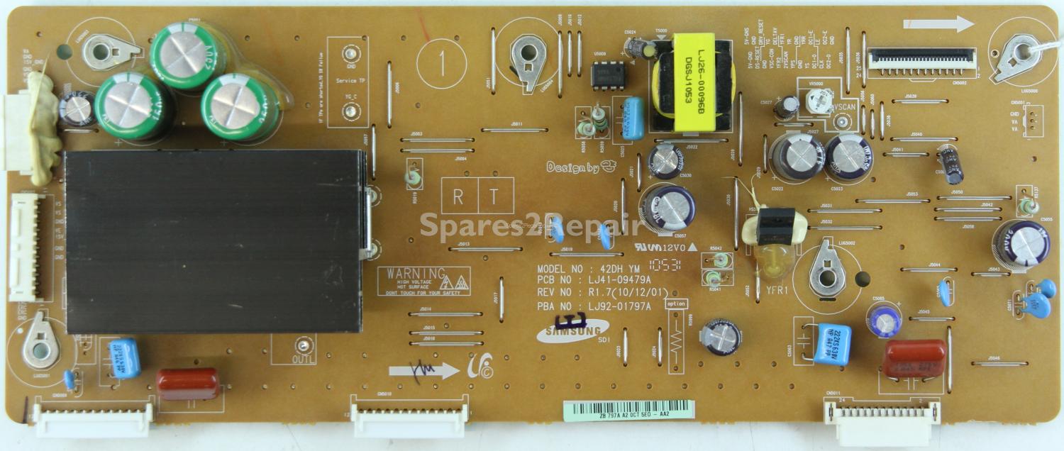 Samsung PS43D450A2W - YSUS - LJ92-01797A A2 - LJ41-09479A - R1.7 - 42DH YM