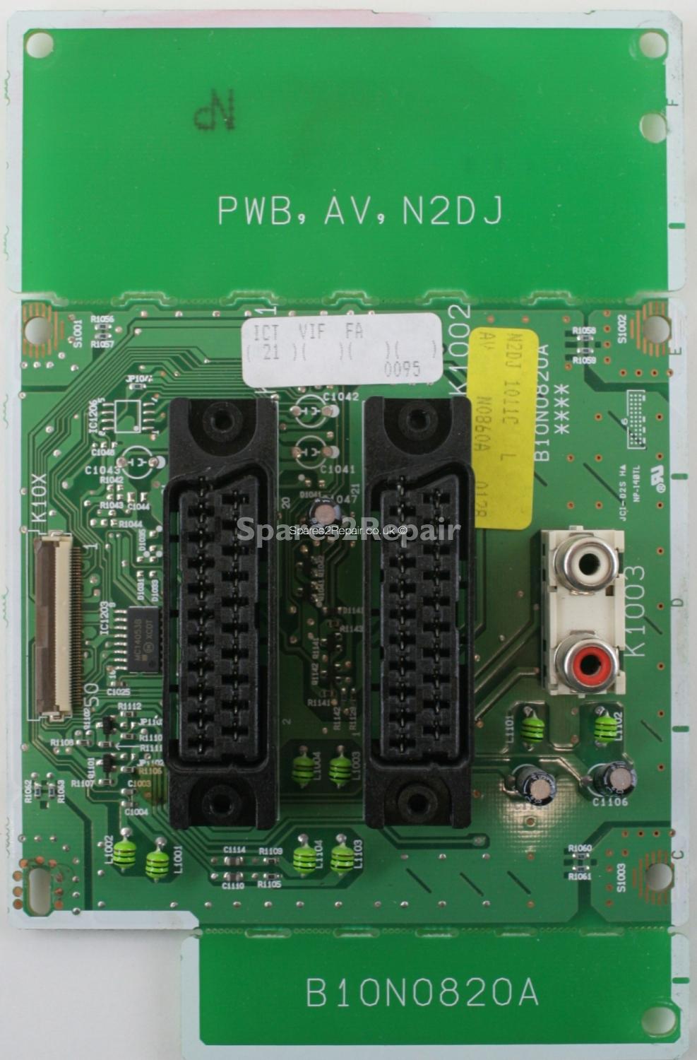 Sanyo CE30LD3-B - Scart - PWB,AV,N2DJ - B10N0820A