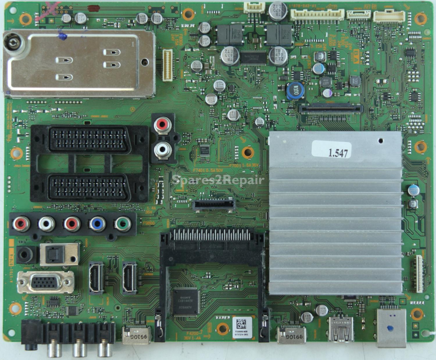 Sony KDL-40W5810 - Main AV - A-1701-876-A - 1-878-942-41 - Y2008640B