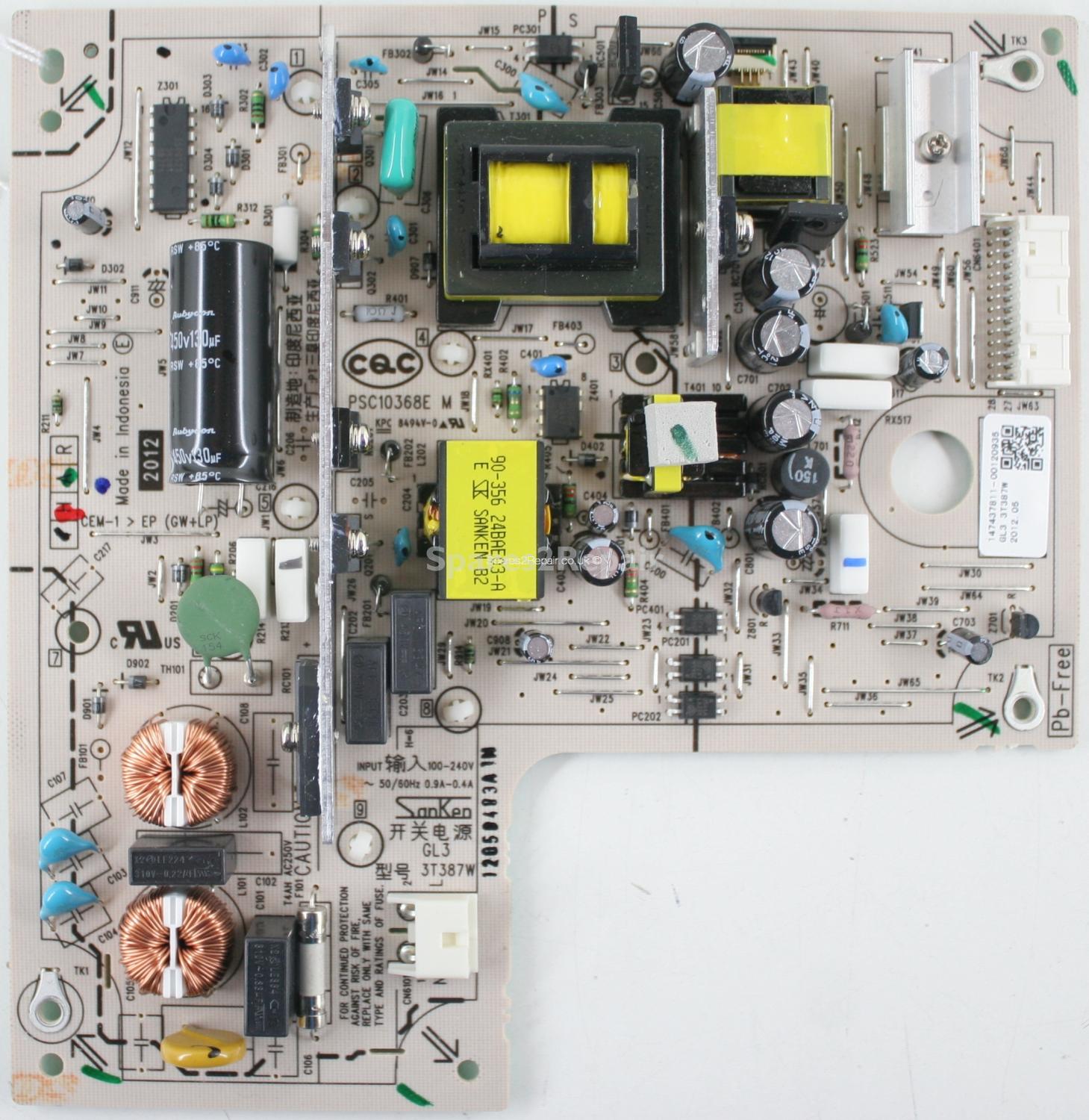 Sony KDL-26EX553 - PSU - PSC10368E M - 147437811