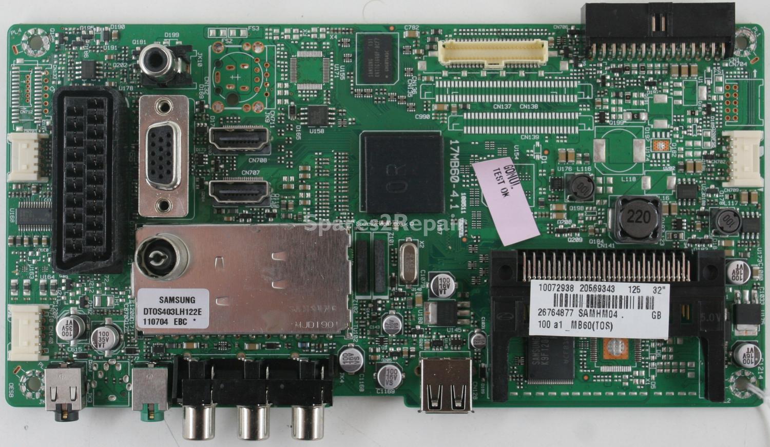 Toshiba 32BV701B - Main AV - 17MB60-4.1 - 20569343 - 100511